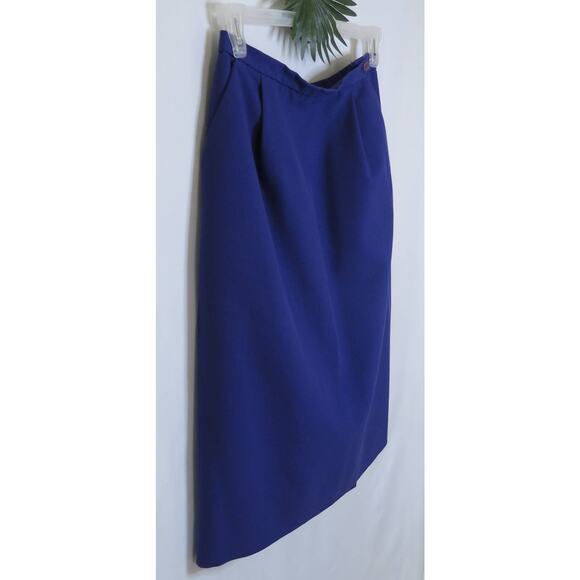 FASHION STAR Vintage Long Skirt Size 12 Lined Pleats Pockets Buttons Purple - Picture 2 of 12